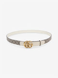 Gucci GG Blet Beige  / White Coated Canvas