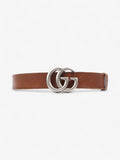 Gucci GG Marmont Wide Belt Brown Leather 85cm / 34"