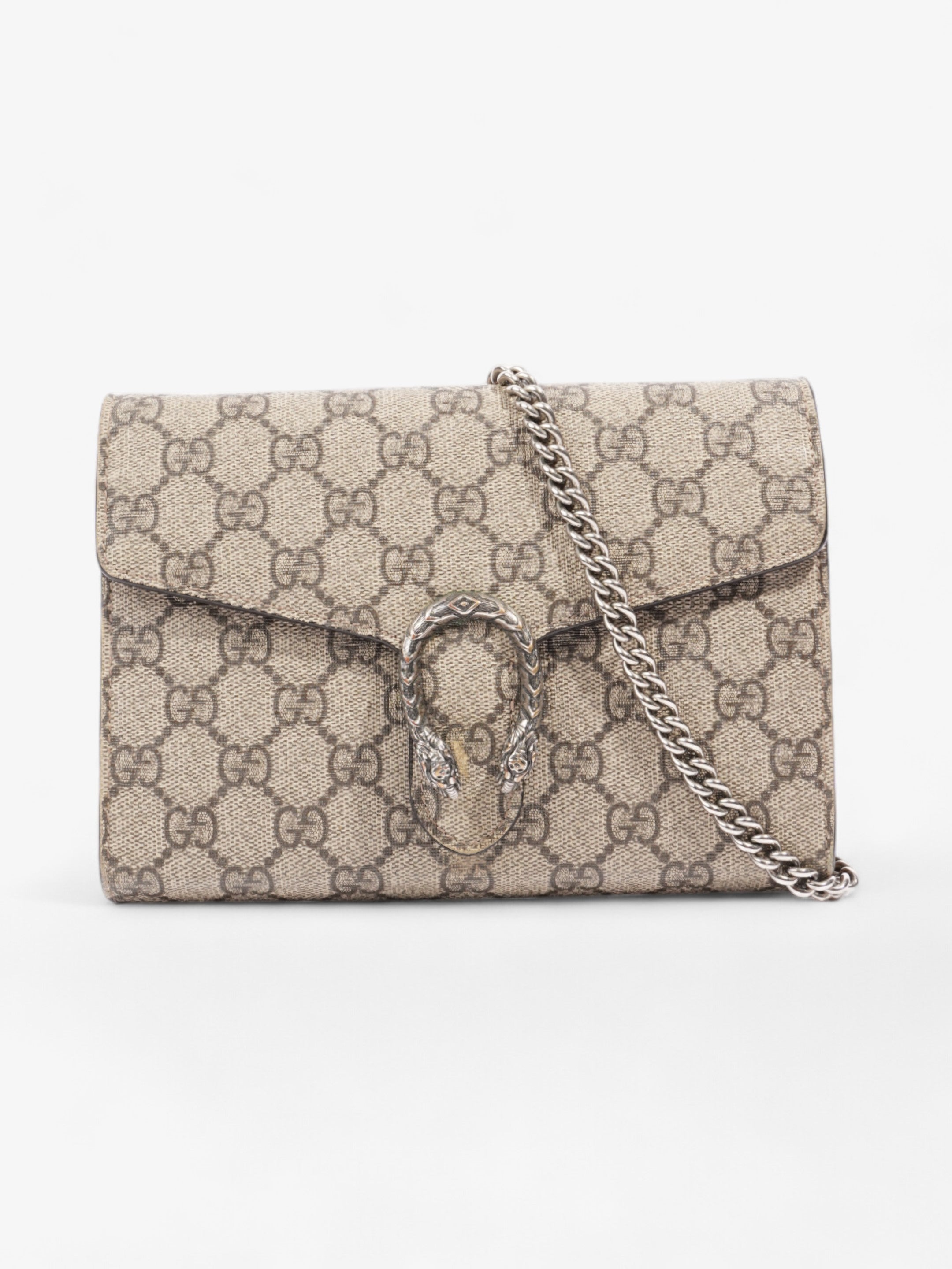 Gucci Dionysus Chain Wallet GG Supreme Coated Canvas