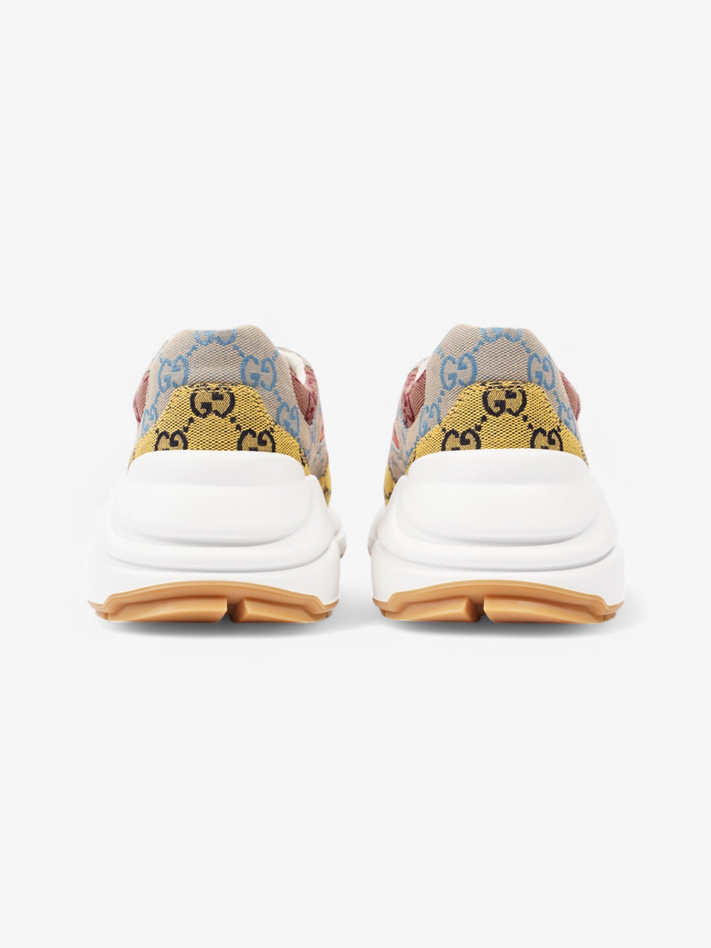 Gucci Rhyton Sneakers Orange / Yellow / White Canvas EU 42 UK 8