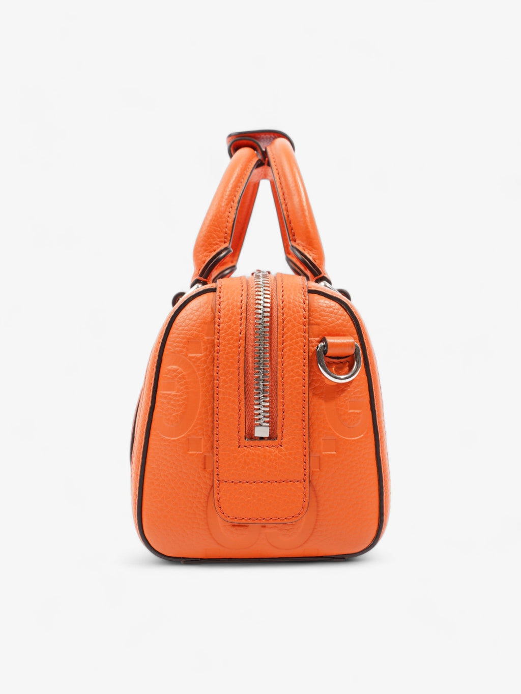 Gucci Jumbo GG Duffle Orange Leather Mini