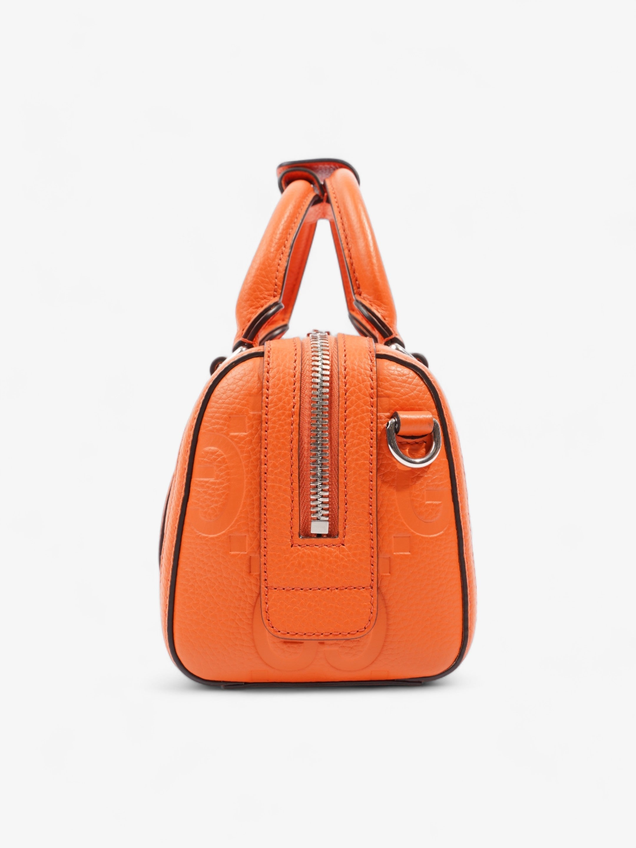 Gucci Jumbo GG Duffle Orange Leather Mini