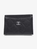 Chanel  Holder Black / Silver Caviar Leather