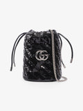 Gucci GG Marmont Bucket Bag Black Sequin