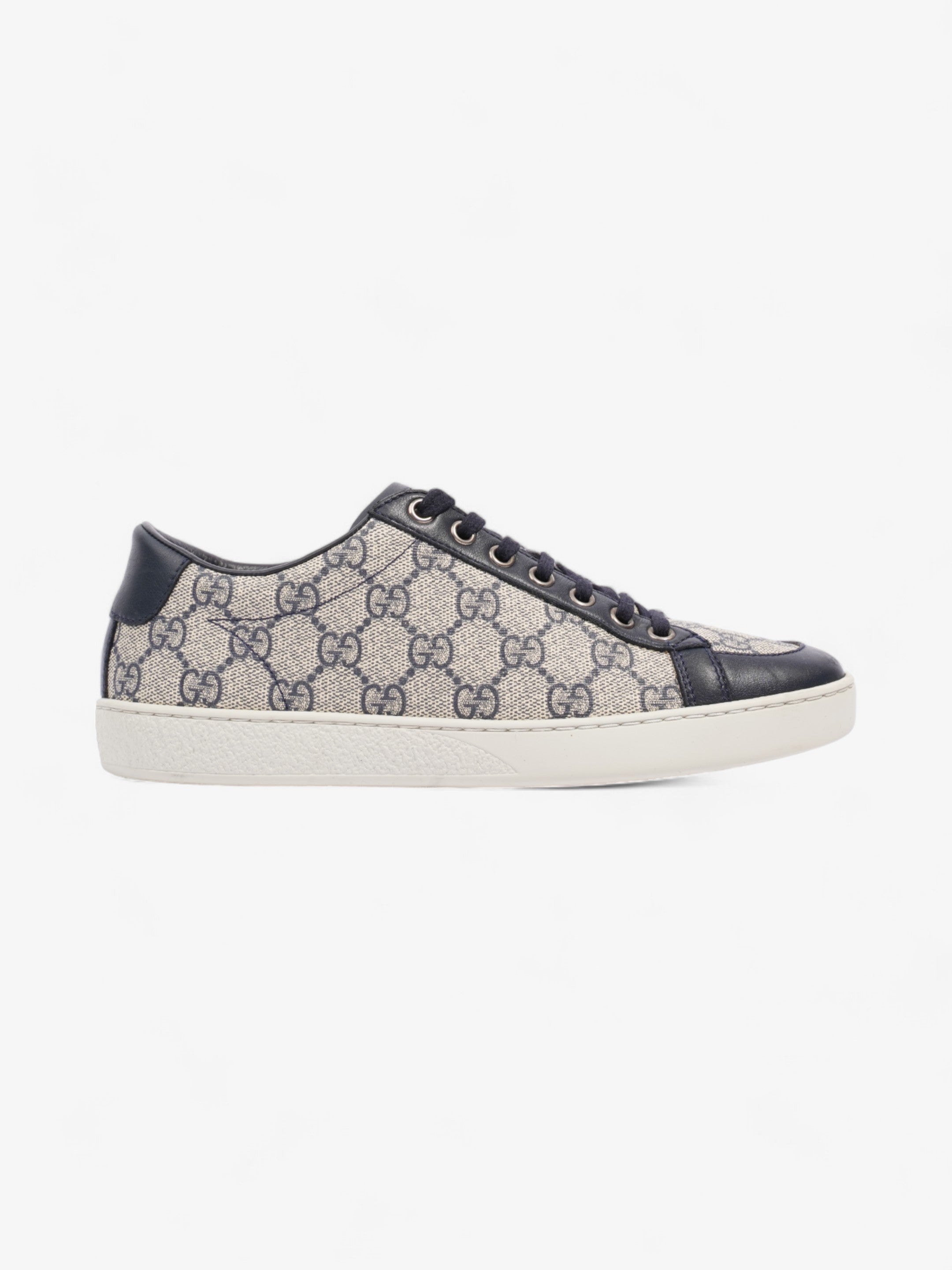 Gucci Brooklyn GG Supreme Beige / Navy Coated Canvas EU 37 UK 4