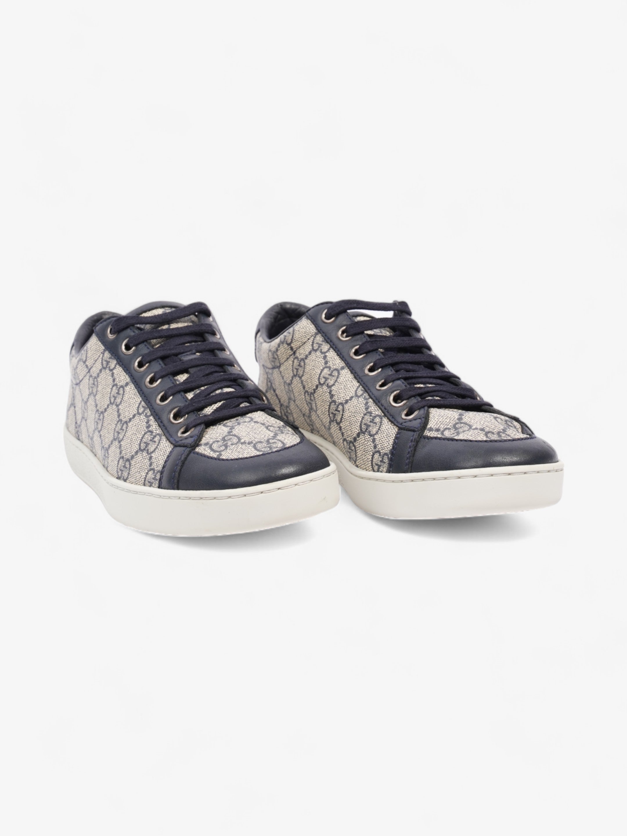 Gucci Brooklyn GG Supreme Beige / Navy Coated Canvas EU 37 UK 4