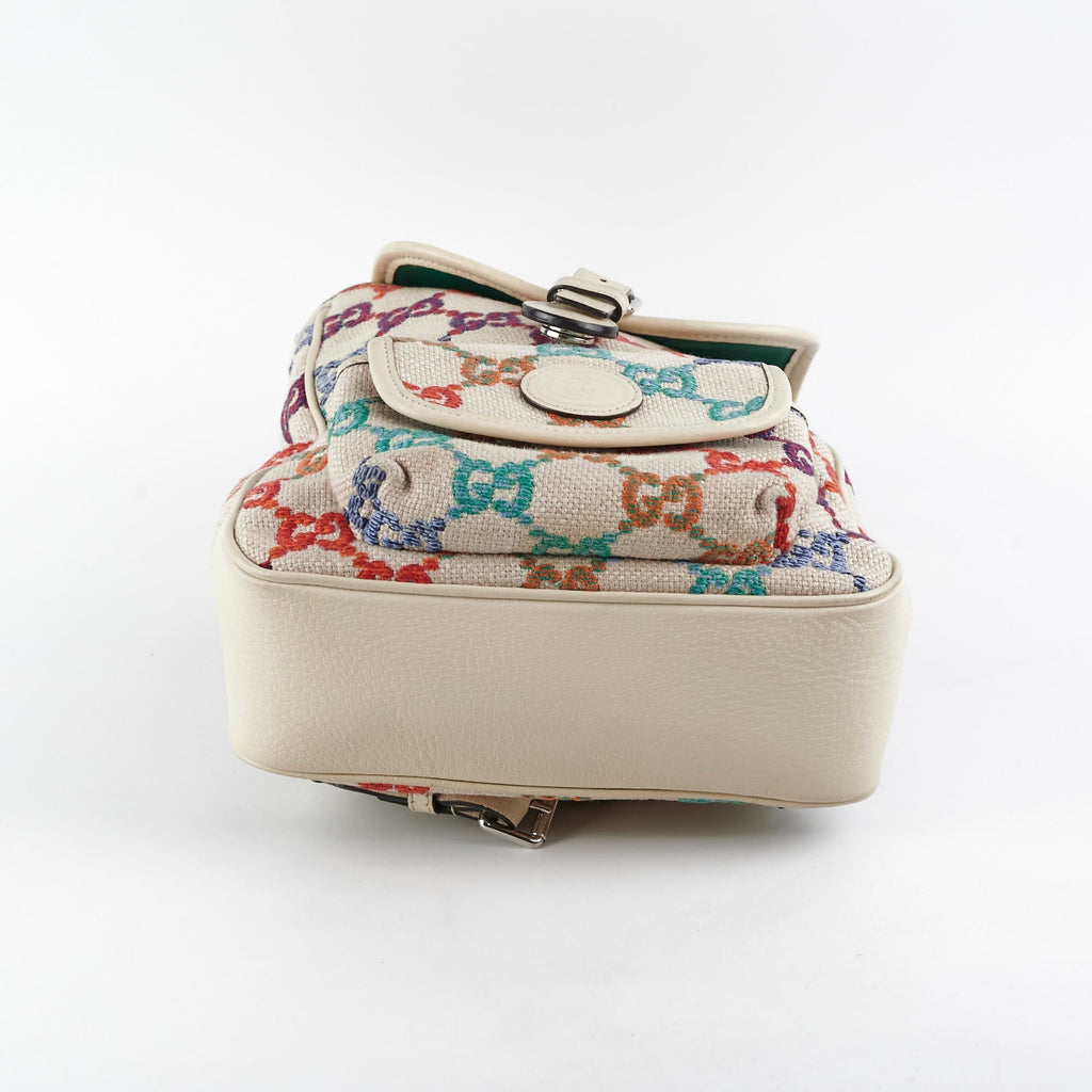 Gucci Multicolour Monogram Canvas Backpack