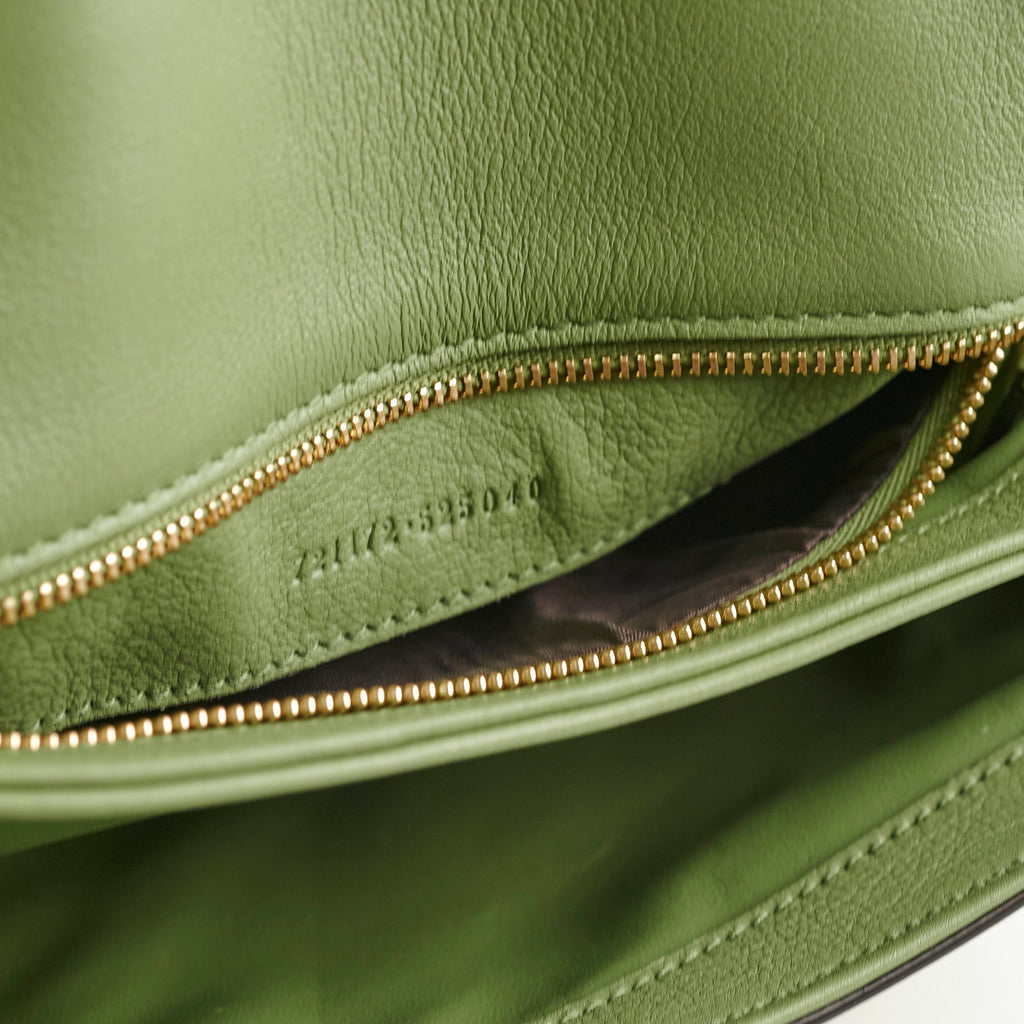 Gucci Blondie Medium Top Handle Shoulder Bag Green