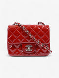 Chanel Classic Square Flap Red Patent Leather Mini