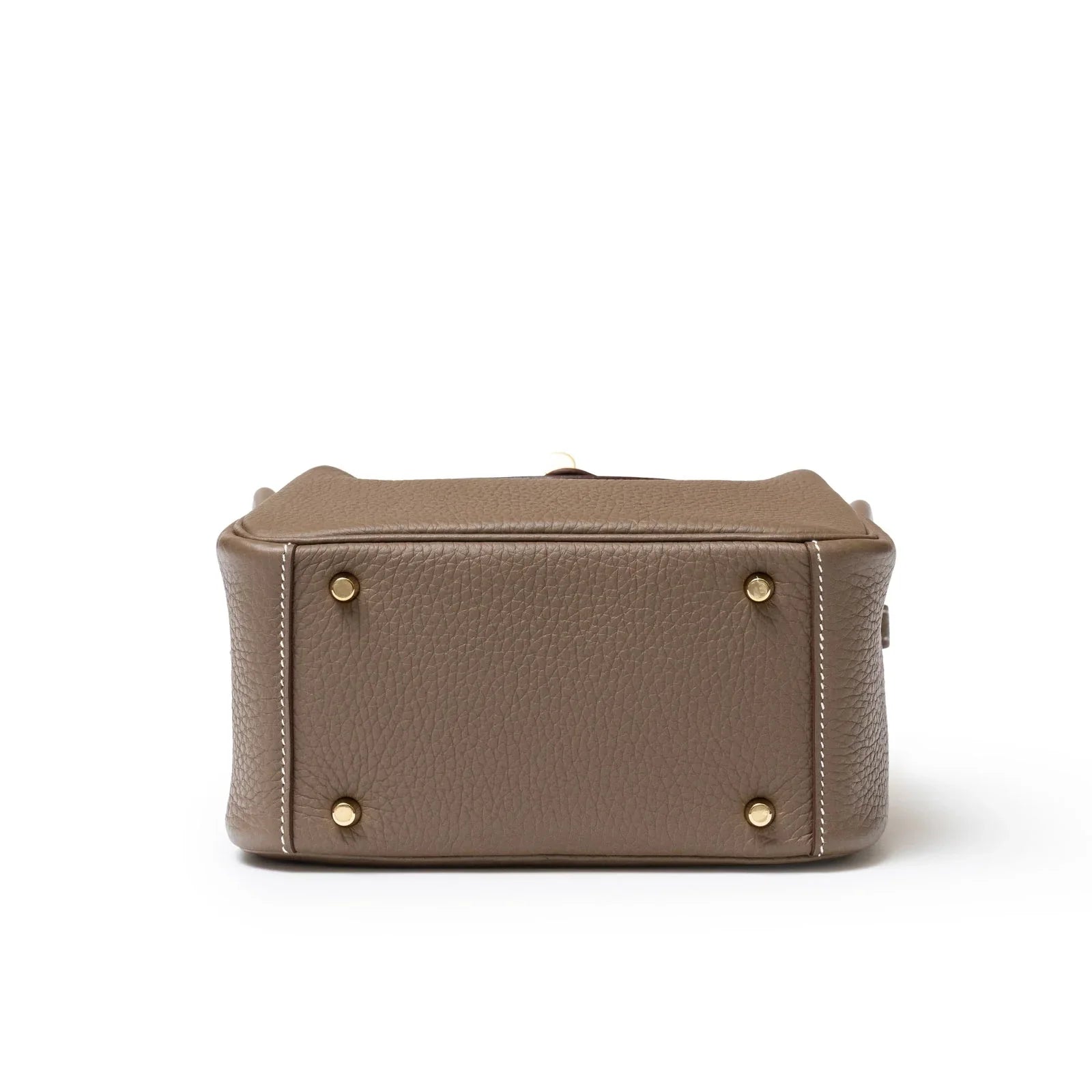 Hermès Mini Lindy I Etoupe Clemence Gold Hardware