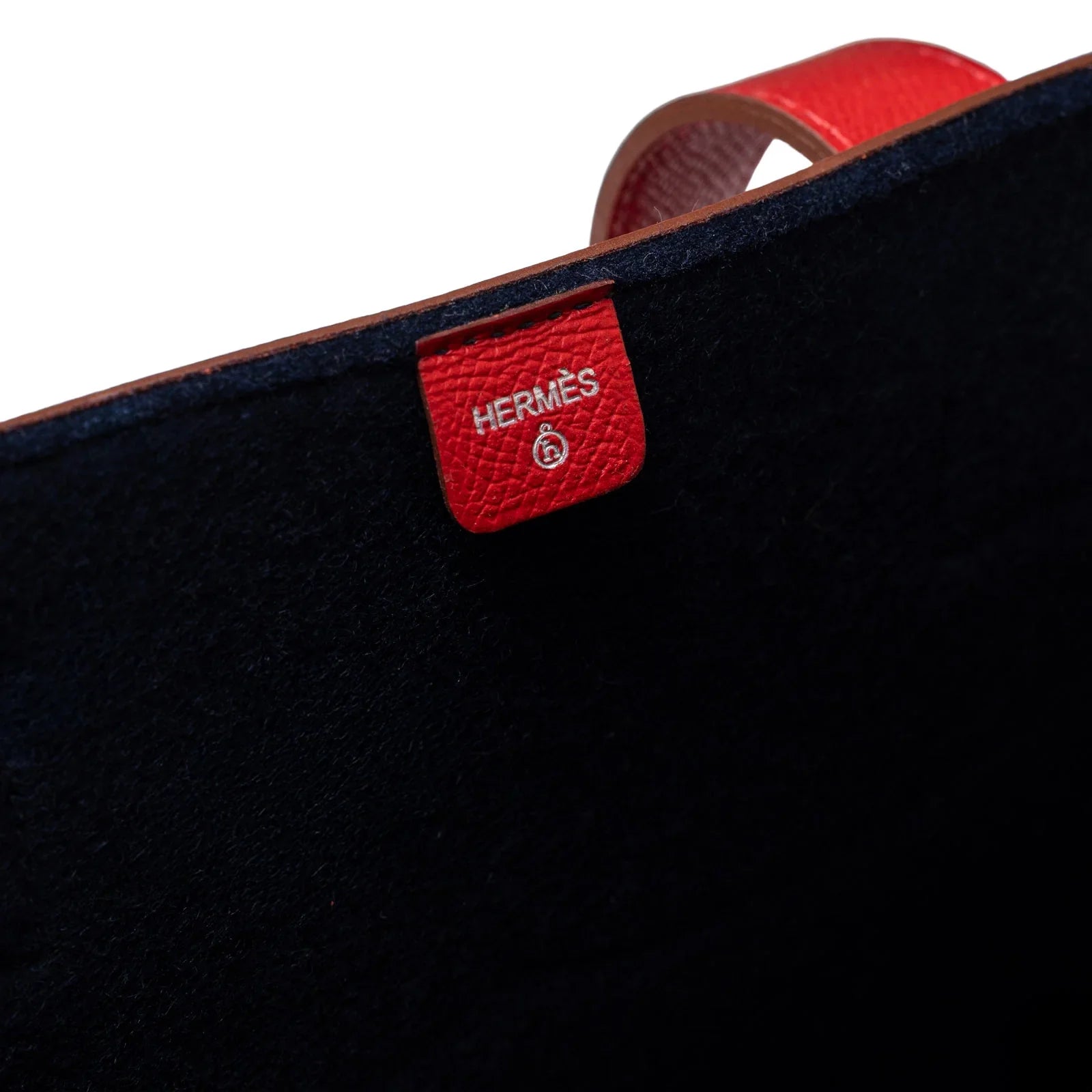 Hermès Petit H Decoupe Basse PM Skeleton Tote Rouge/Navy Epsom/Felt