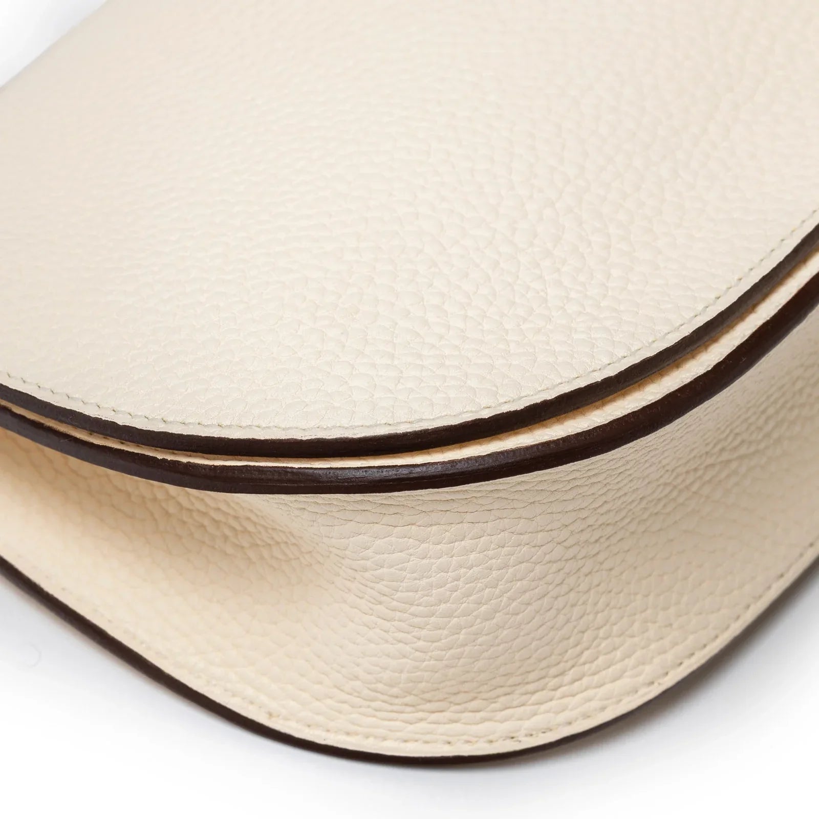 Hermès Sac Saut 25 Bag Clemence/Chevre Mysore Nata/Caramel/Etoupe Gold Hardware