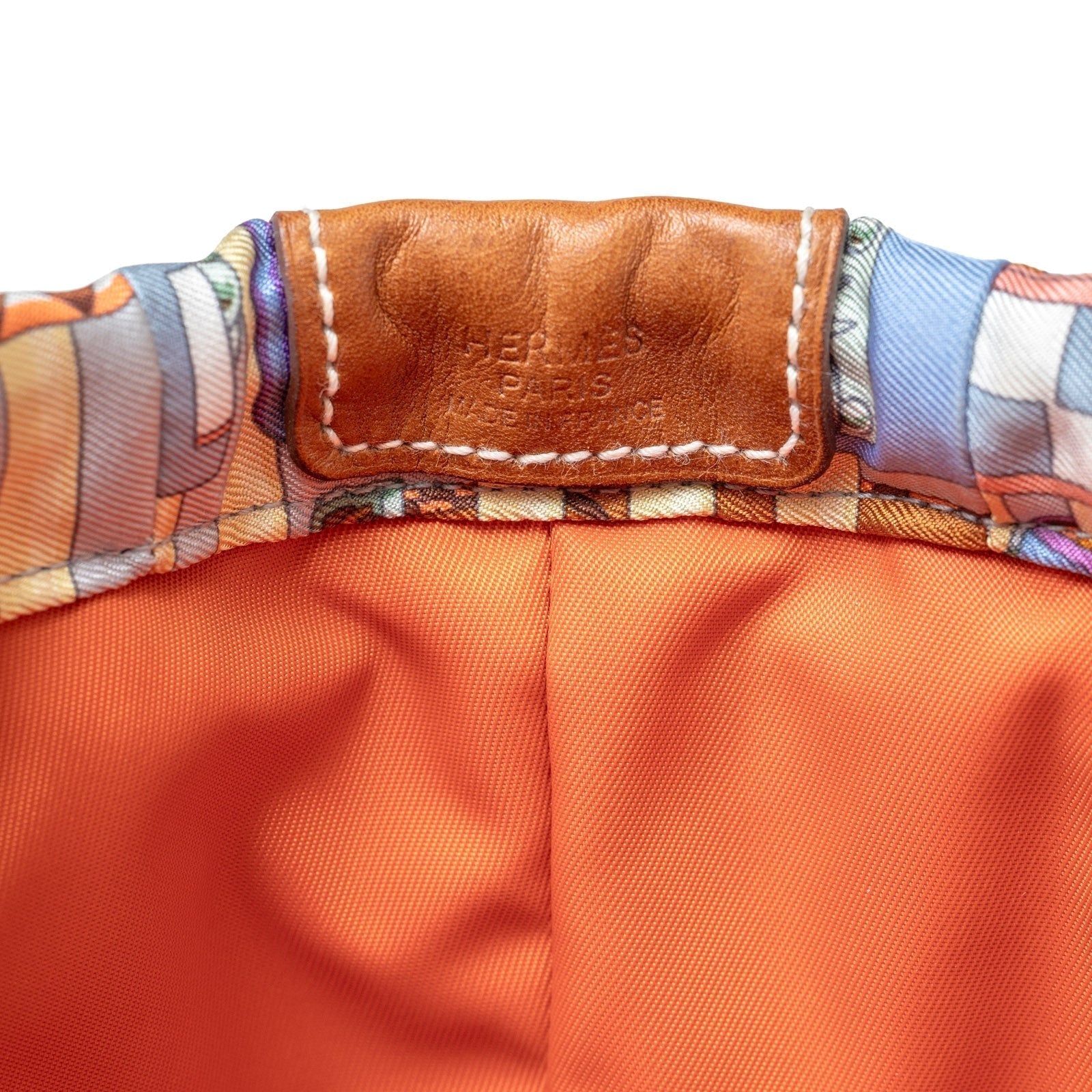 Hermès Fourbi 20 pouch Paprika/Rose pop/Fauve Nylon/Silk Barenia Palladium Hardware