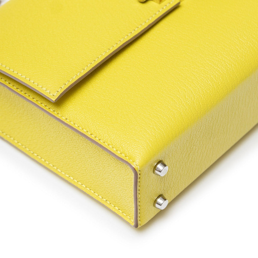 Hermès Mini Verrou Chaine Bag Lime Chevre Mysore Palladium Hardware