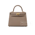 Hermès Kelly 25 Sellier Etoupe Epsom Gold Hardware