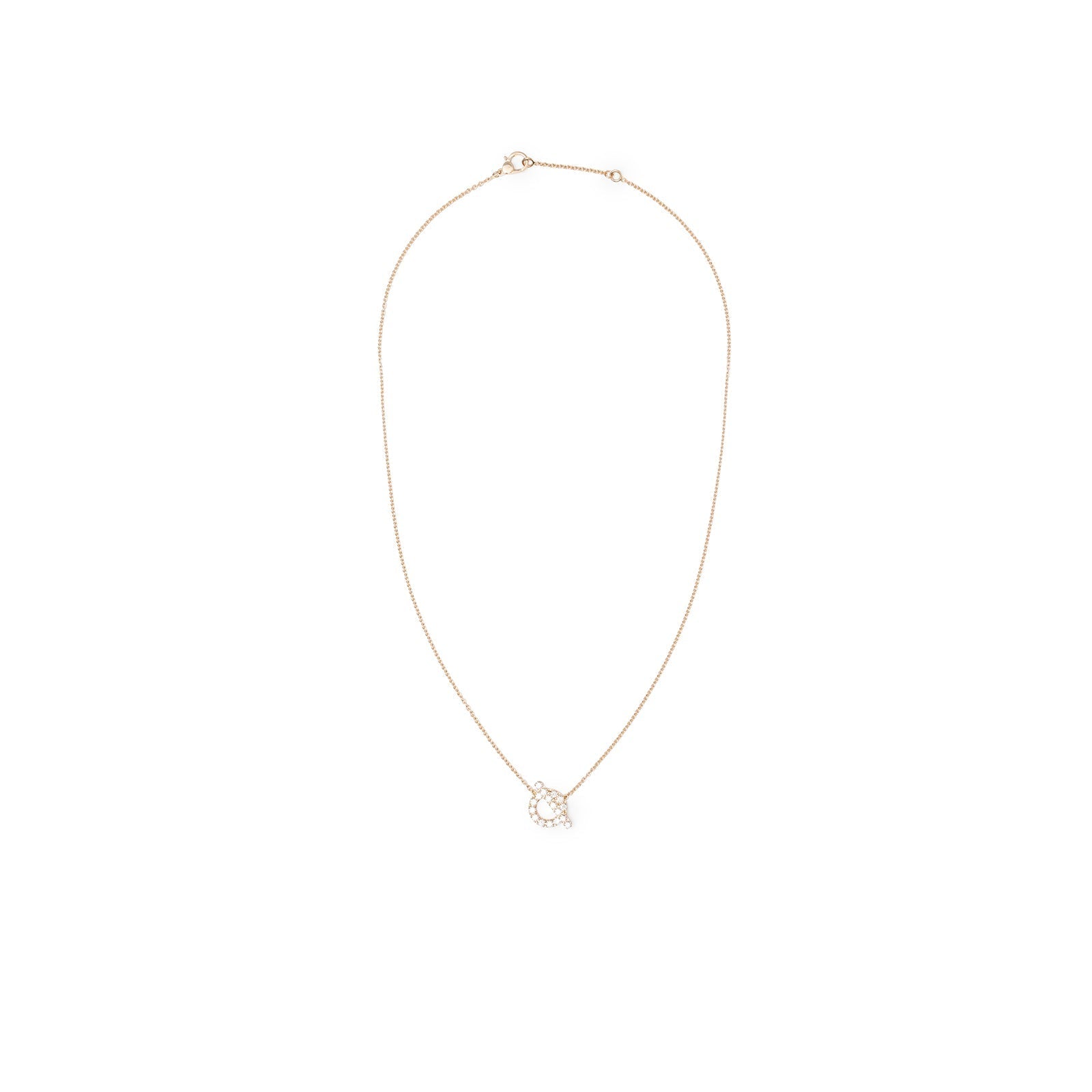 Hermès Finesse Pendant Diamonds and 18k Rose Gold