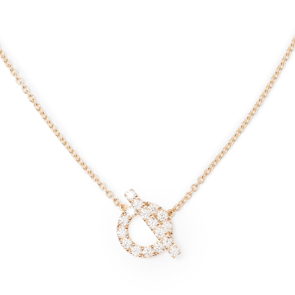Hermès Finesse Pendant Diamonds and 18k Rose Gold