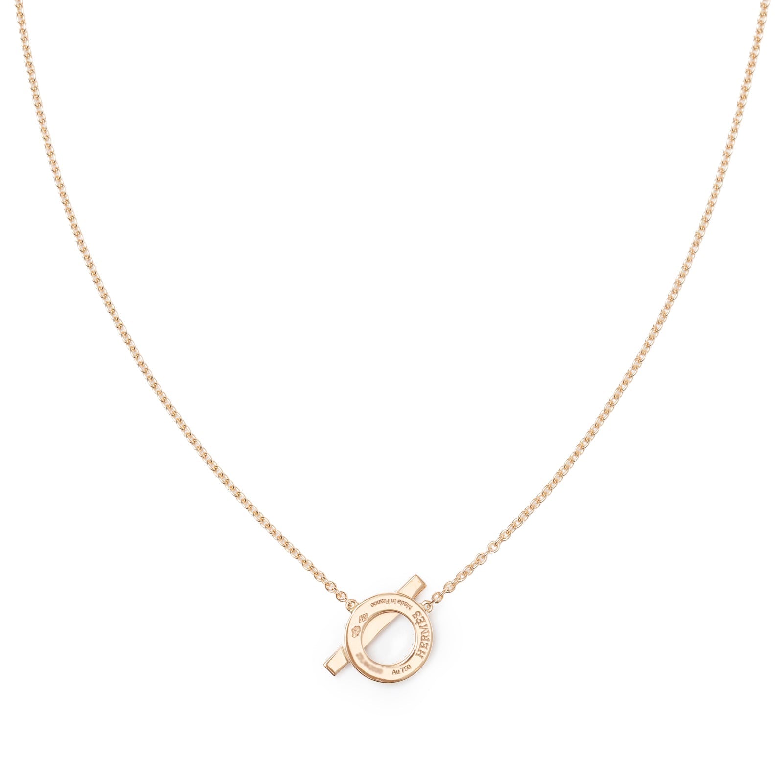 Hermès Finesse Pendant Diamonds and 18k Rose Gold