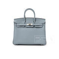 Hermès Birkin 25 Blue Lin Verso Beige De Weimar Togo Palladium Hardware