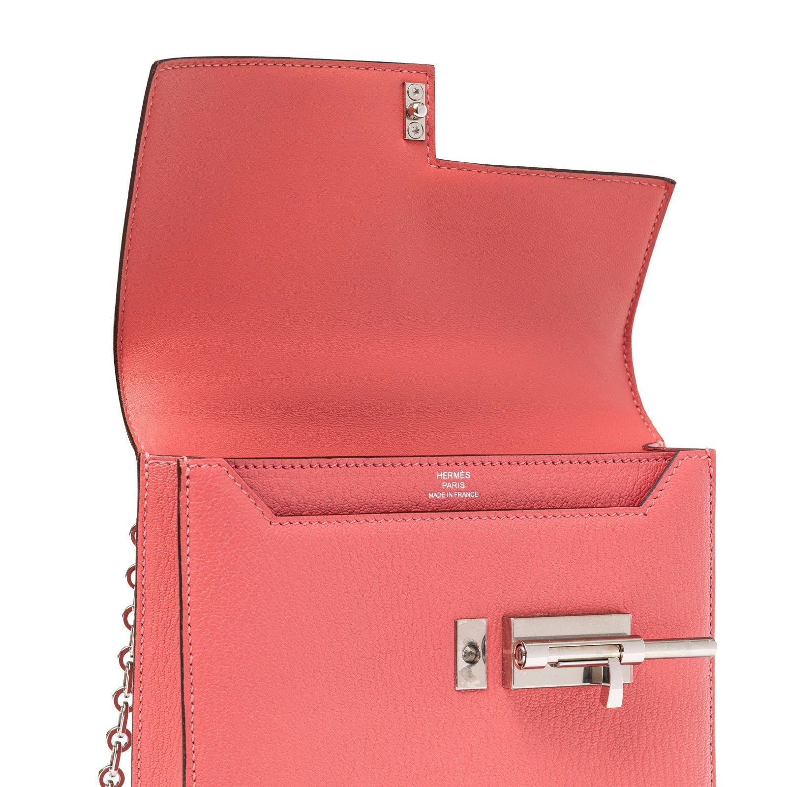 Hermès Mini Verrou Chaine Bag Rose Azalee Chevre Mysore Palladium Hardware