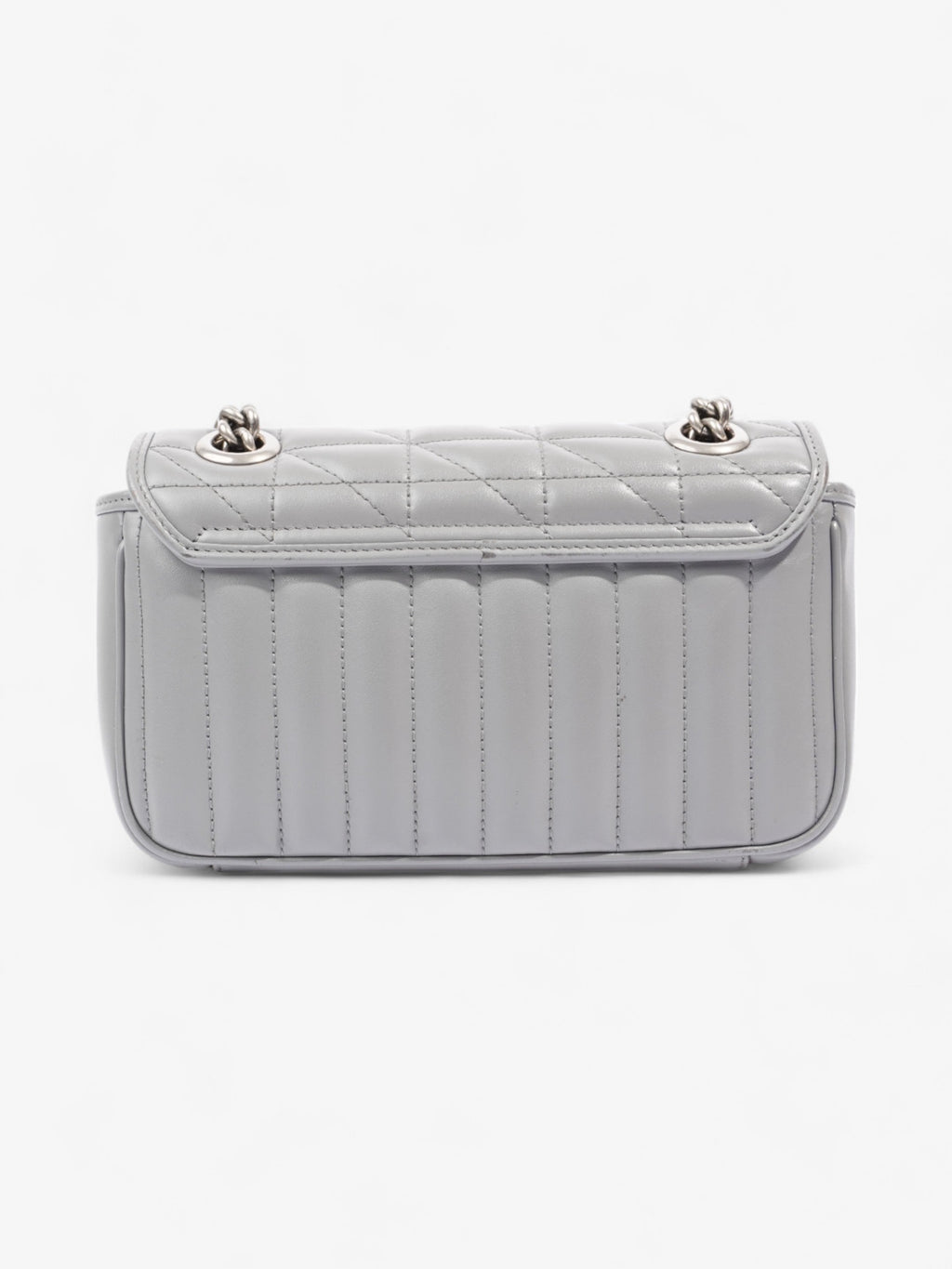 Gucci GG Marmont Flap Grey Matelasse Leather Mini