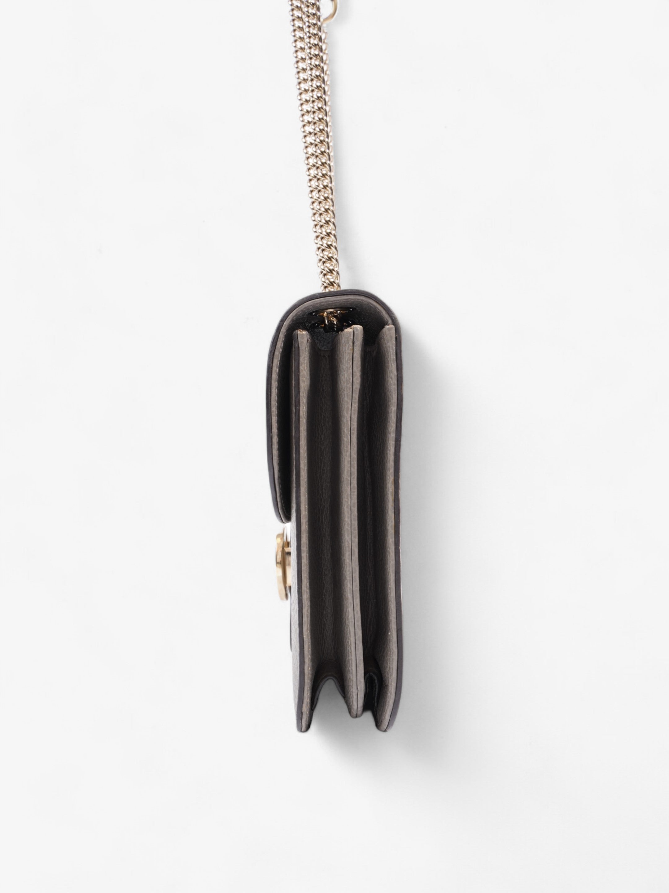 Gucci Interlocking GG Chain Grey Calfskin Leather
