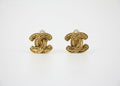 Chanel Vintage 1986 Gold-plated Diamond Quilting Bird Series Clip-on Earrings