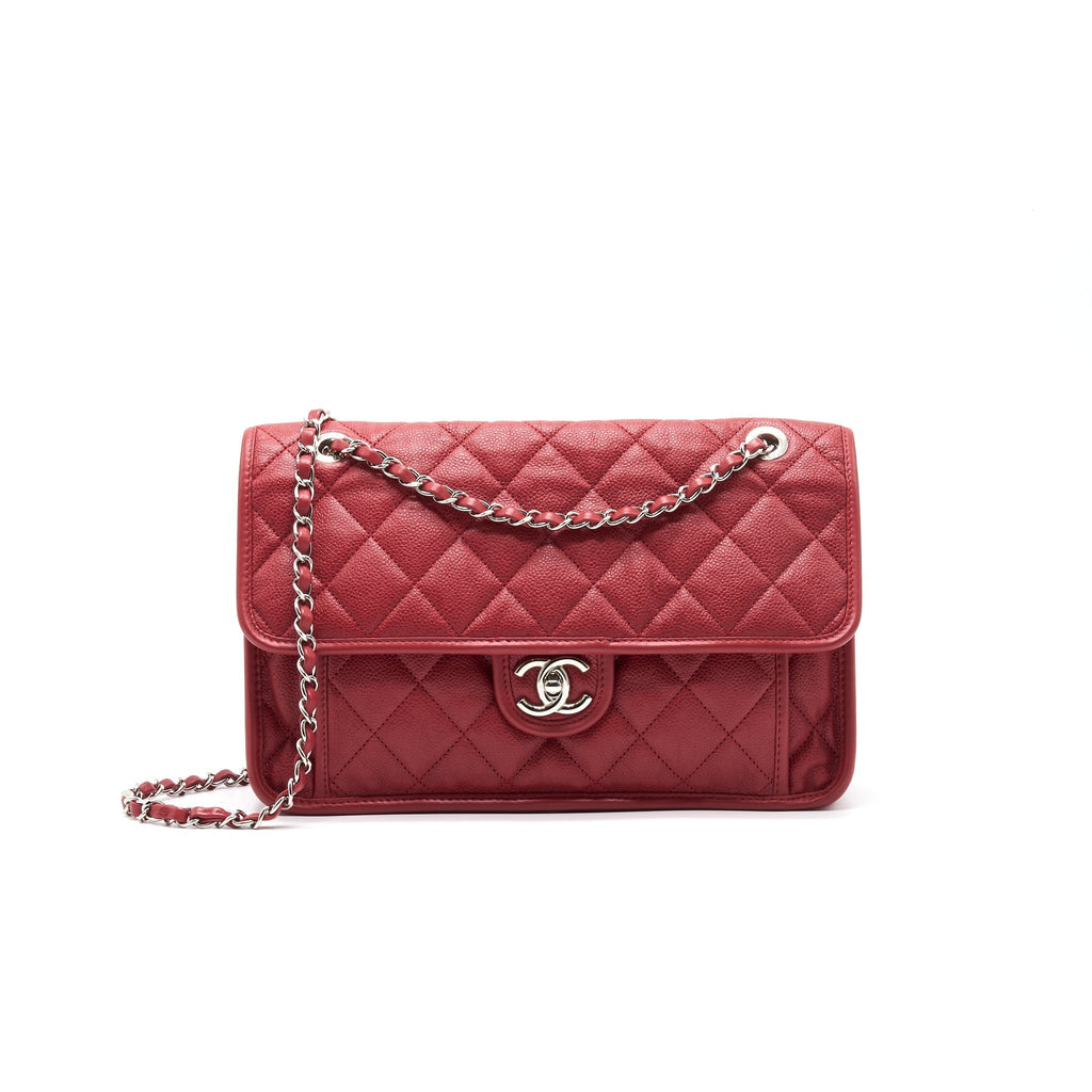 Chanel Cavier Flap Bag Red