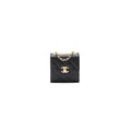 Chanel Lambskin Quilted Mini Trendy CC Chain Wallet Black