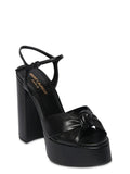SAINT LAURENT BIANCA PLATFORM SANDALS