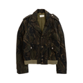 Saint Laurent 'Militaire' Hybrid Bomber Jacket - Women's 36