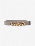 Gucci Horsebit Belt Grey / Gold Leather 85cm / 34"