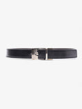 Gucci Square Buckle Belt Black Leather 80cm 32"