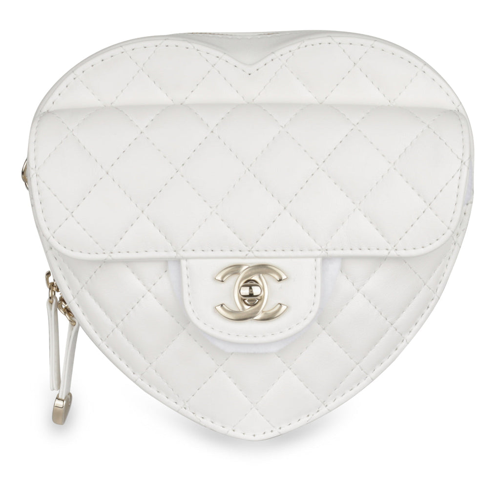 Chanel Large Heart Bag - White
