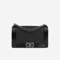 Chanel Boy Bag - Old Medium Black Lambskin