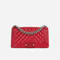 Chanel Boy Bag - Old Medium Red Patent