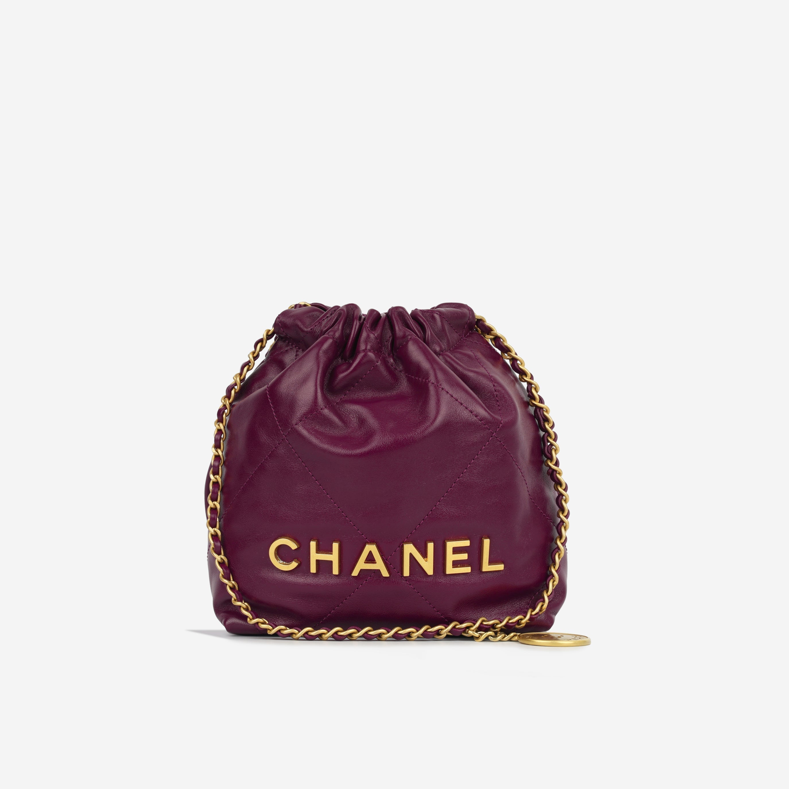 Chanel 22 Mini Handbag - Plum Purple