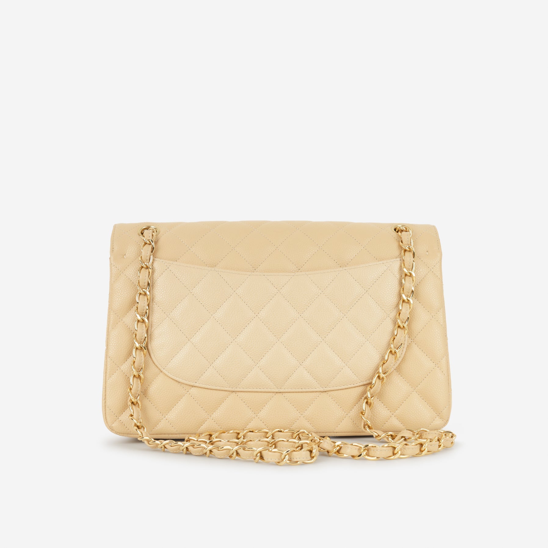 Chanel Classic Jumbo Double Flap - Beige Caviar | Gold Hardware
