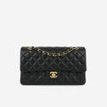 Chanel Medium Classic Flap - Black Lambskin | Gold Hardware