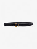 Saint Laurent Logo Belt Black Suede 90cm 32"
