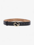 Gucci Interlocking G Belt Black / Gold Leather 85cm / 34"