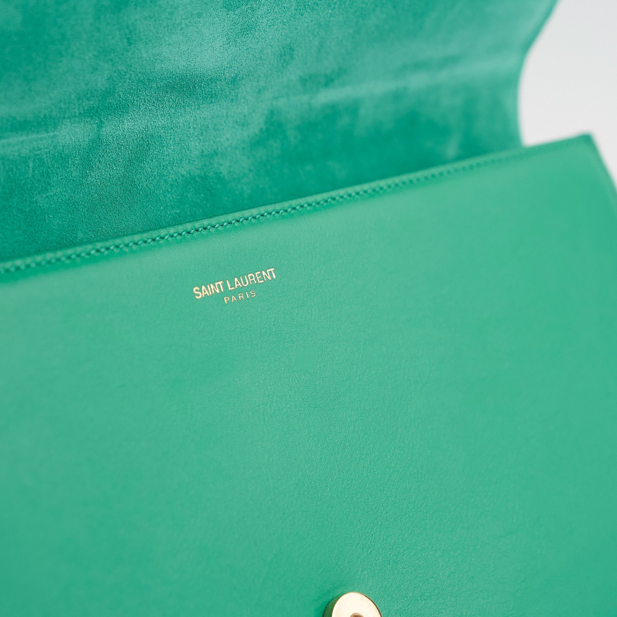 Saint Laurent Y Clutch Green