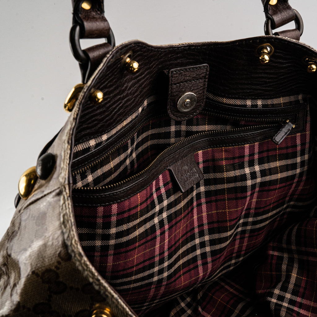 Gucci Babouska Heart Monogram Shoulder Bag
