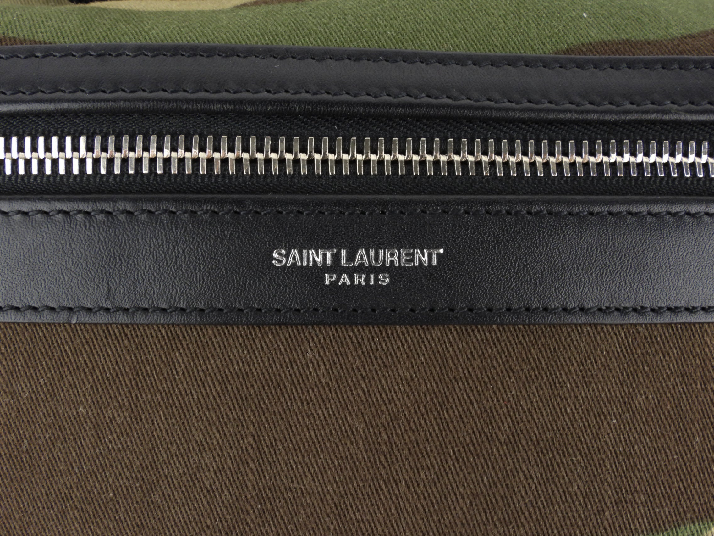 Saint Laurent Camo Canvas City Sweet Dreams Shark Backpack
