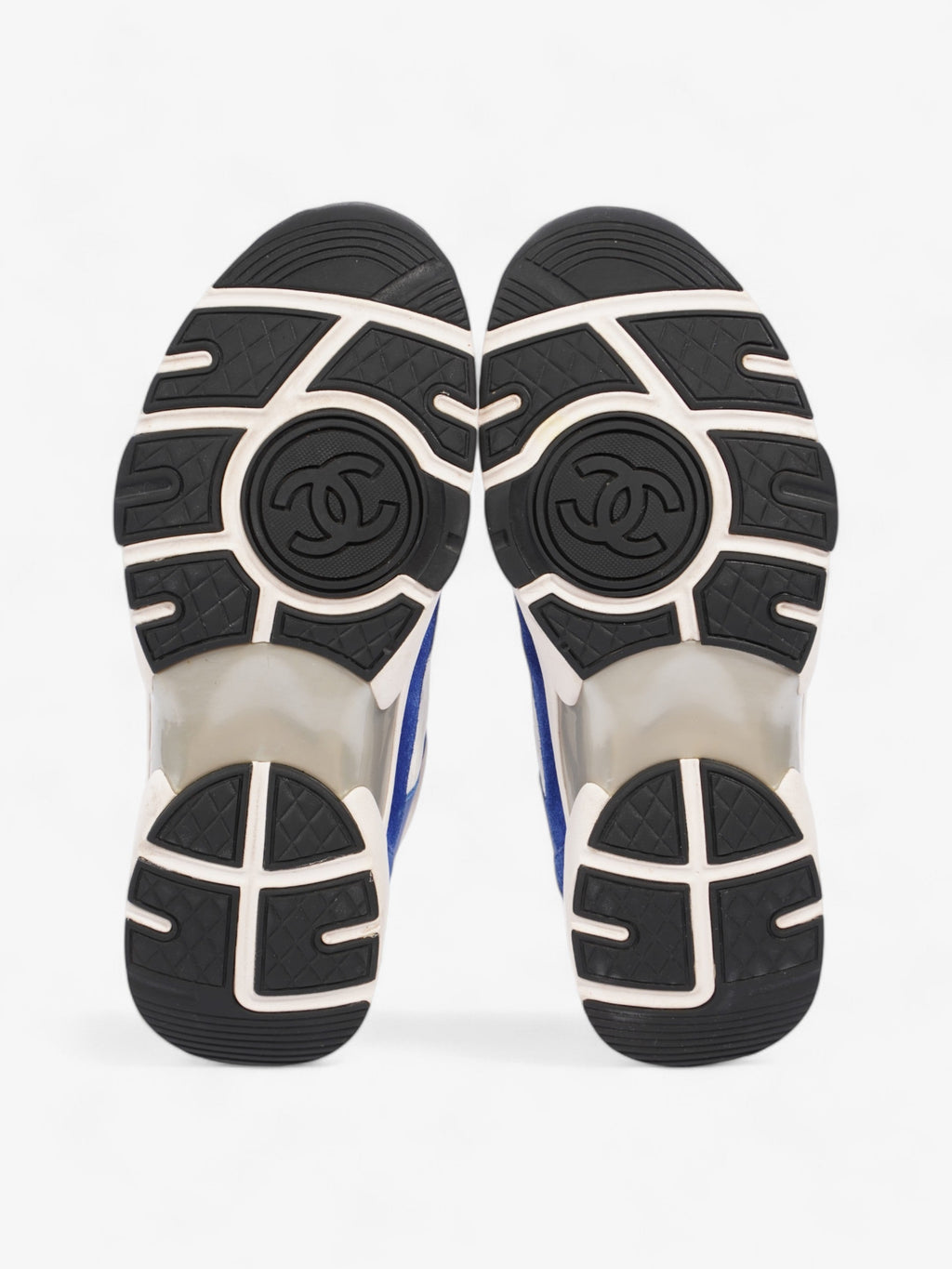 Chanel CC Runner White / Blue / Black Suede EU 37.5 UK 4.5