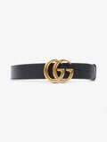 Gucci GG Marmont Wide Belt Black Leather 90cm / 36"