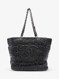 Chanel Astrakhan Shopping Bag Black Lambskin Leather