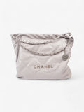 Chanel 22 Grey Calfskin Leather Medium