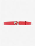 Gucci Interlocking G Belt Red Leather 90cm 36"