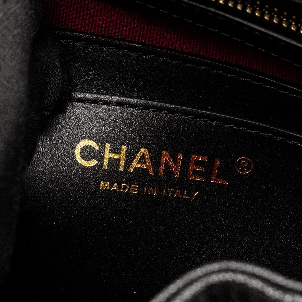 Chanel 23s Quilted Mini Backpack Caviar Black L (Microchip)